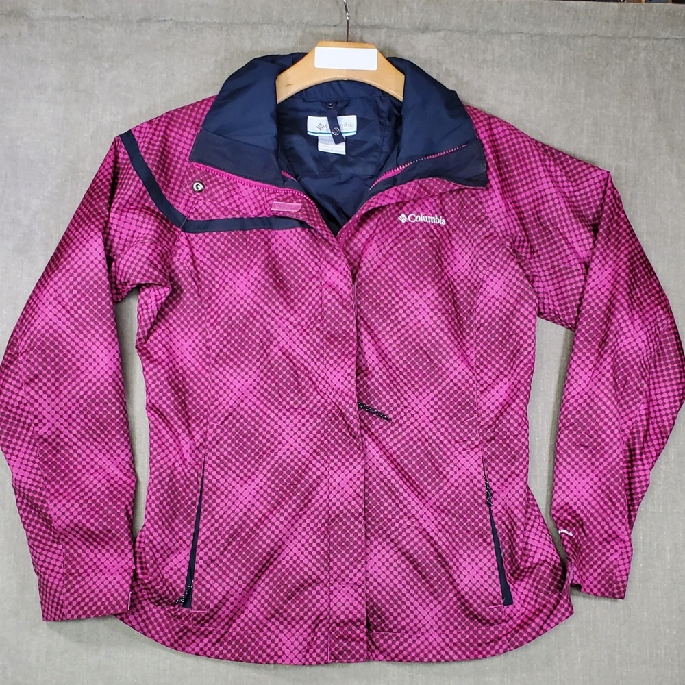 Columbia Omni-Shield Interchange Jacket Womens Medium Pink Dot Print Outdoor M